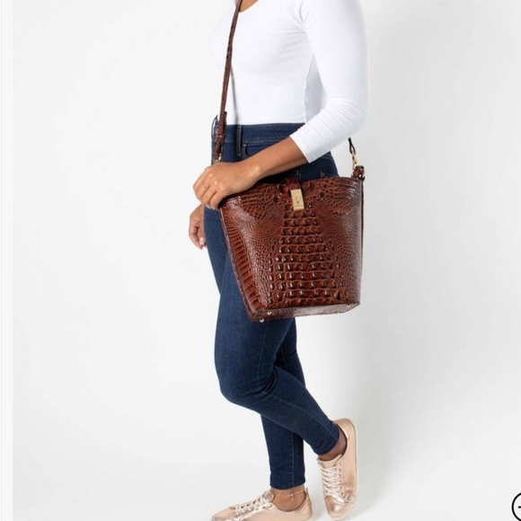 ✨️💜 BRAHMIN Melbourne Ombre shira magical mini  bucket crossbody ✨️💜 - Picture 6 of 8